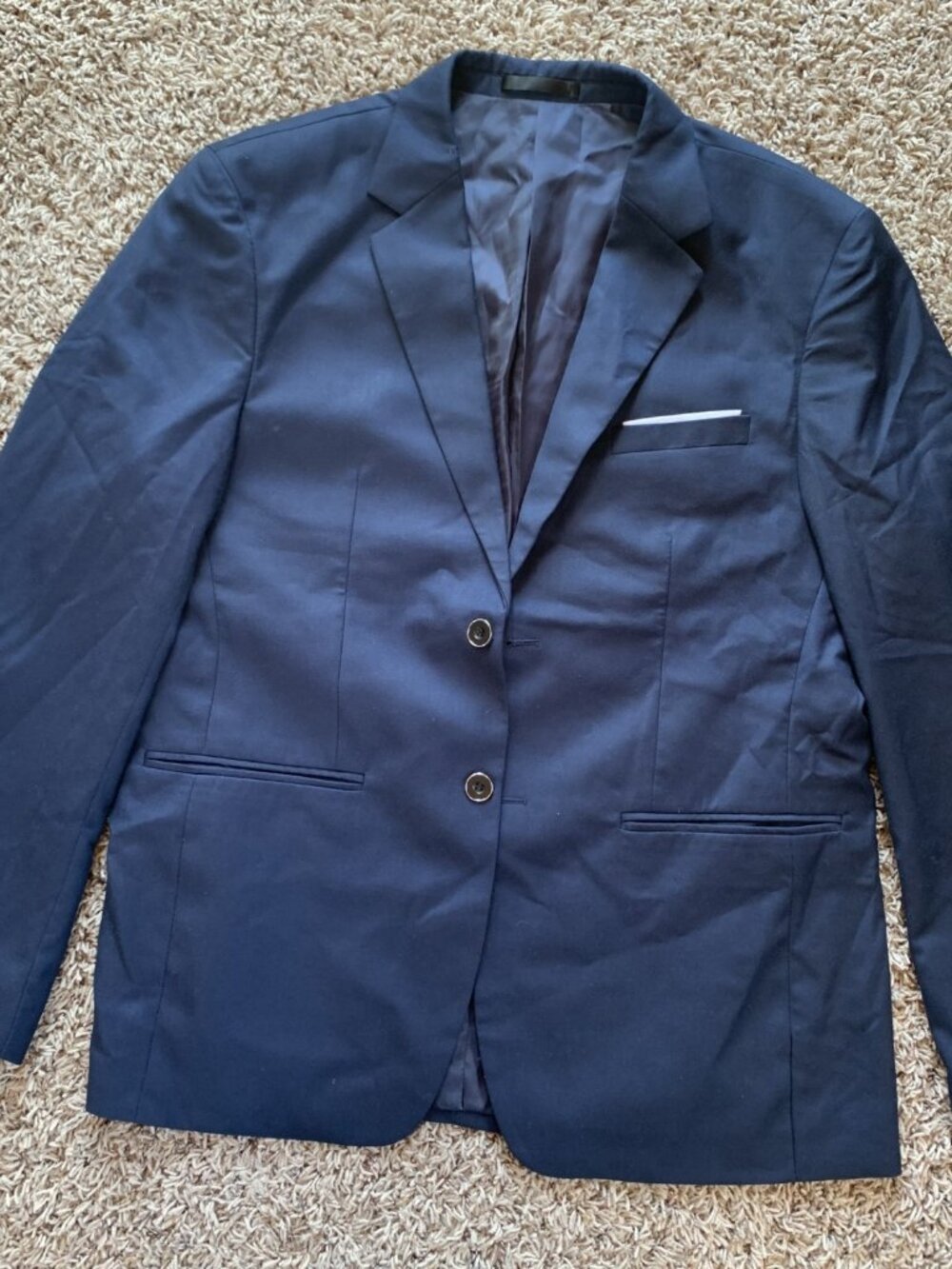Men's navy blue 3-piece suit